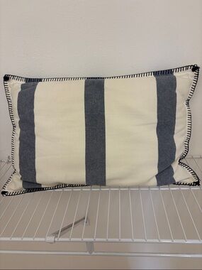 Target Cream and Gray Striped Accent Pillow